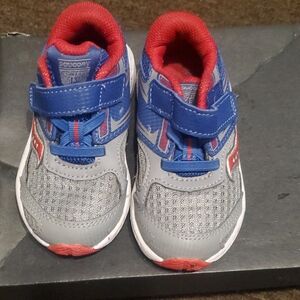 Saucony Kids' Gray and Red Sneakers